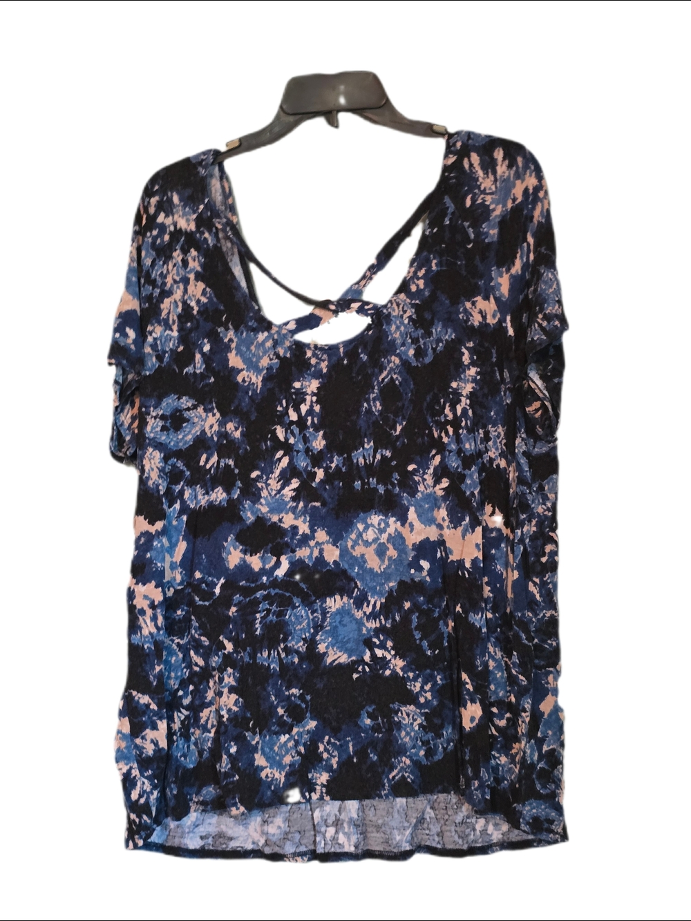 Cato Blue, Black & Cream Abstract Print Top - Picture 2 of 6